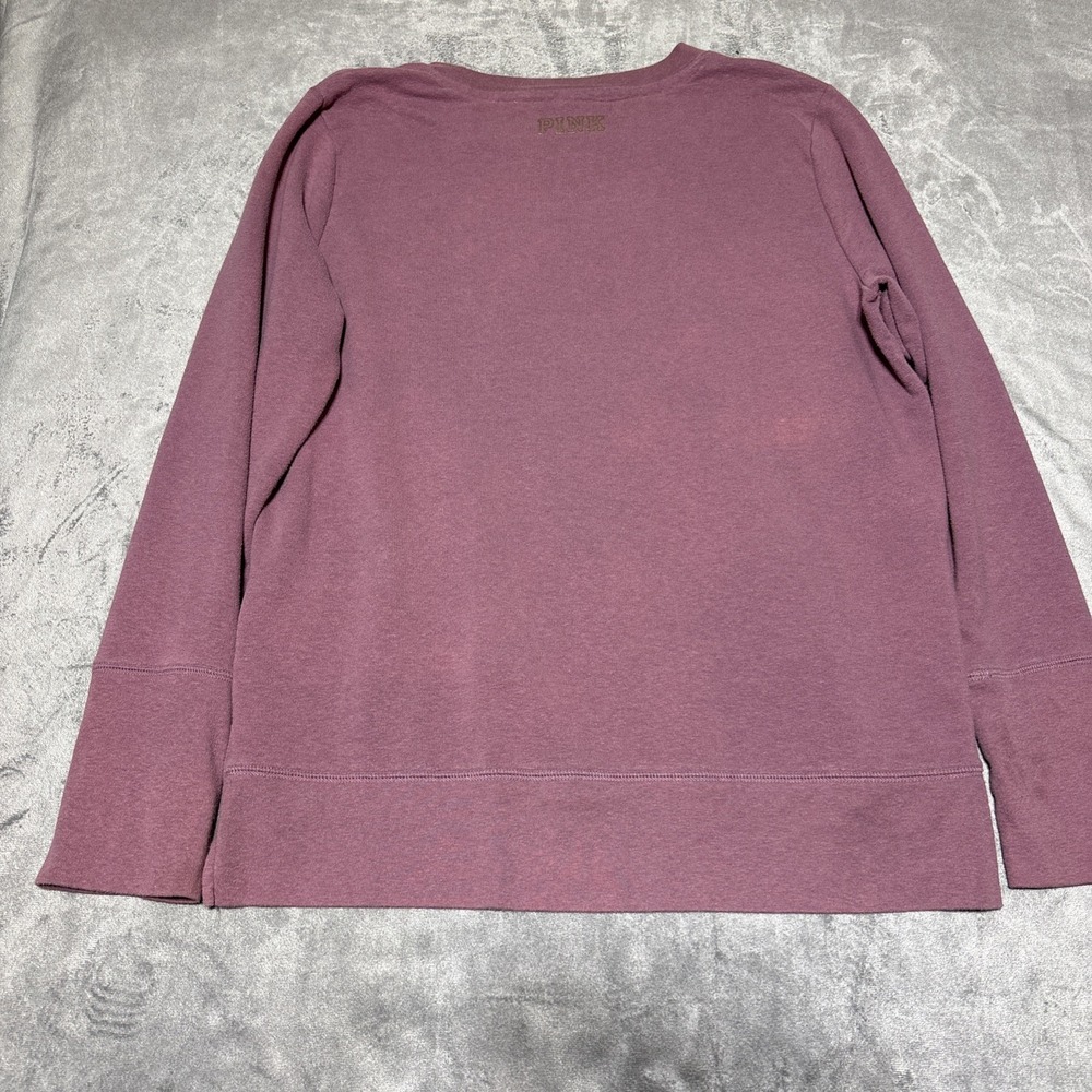 Victoria Secret Pink Women Size L Maroon Long Sleeve Pullover Sweater Wear - Picture 11 of 11